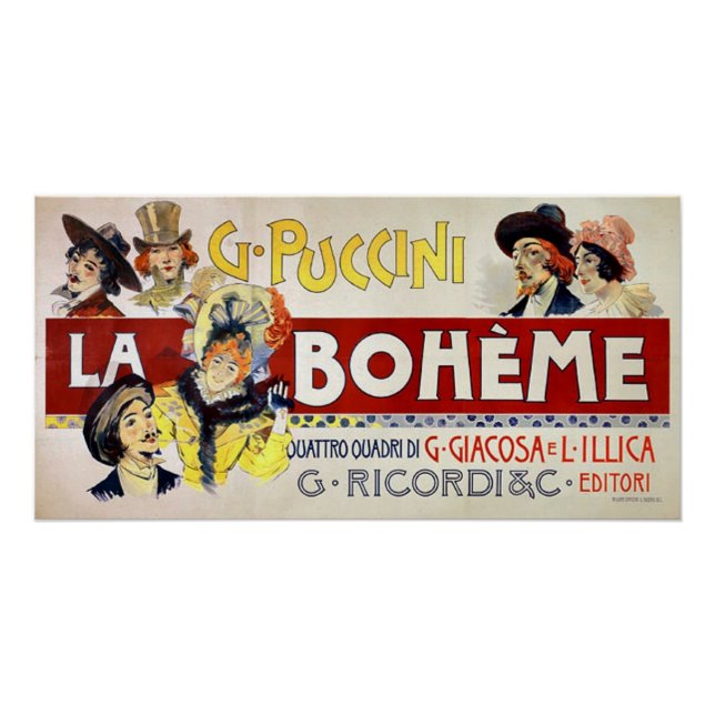 Poster de La Bohème por Giacomo Puccini (Anverso)