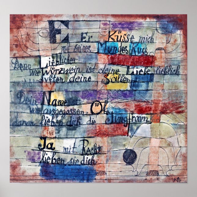 Póster De la canción de canciones, Klee (Frente)