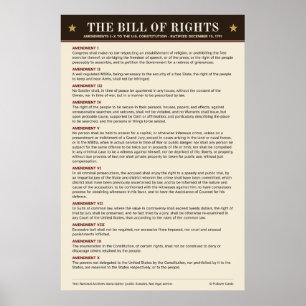 Póster de la Carta de Derechos – Texto completo, E