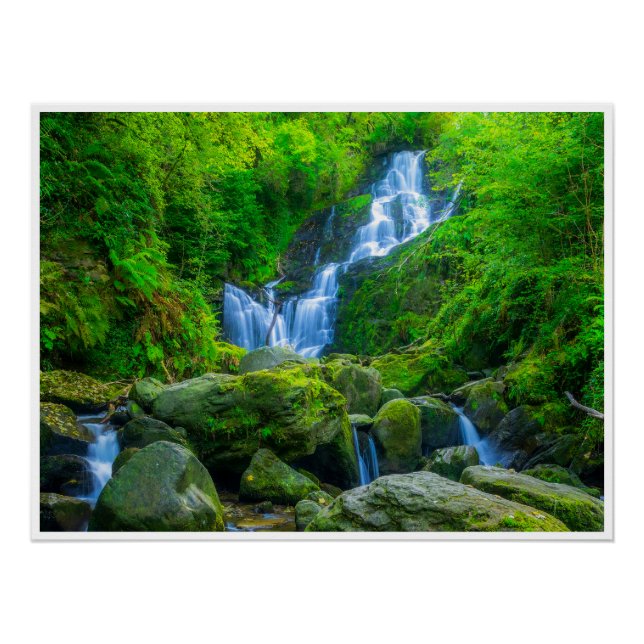 Póster de la cascada de Torc | Parque Killarney Ir (Anverso)
