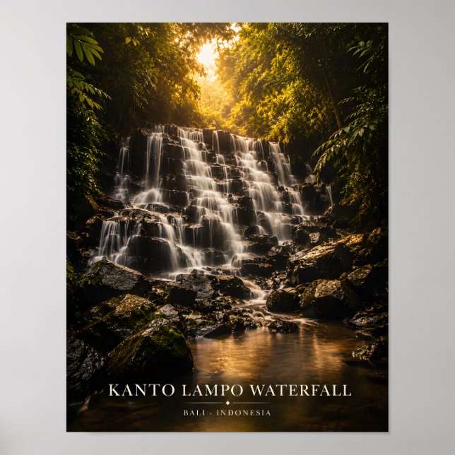 Póster de la cascada Kanto Lampo Bali (Frente)