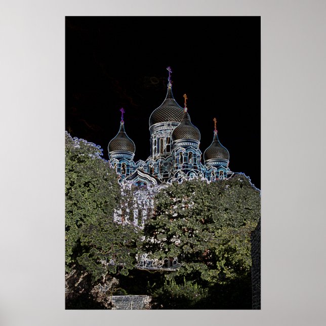 Póster de la Catedral de St. Alexander Nevsky en D (Frente)