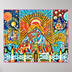 Poster de la celebración de invierno del Arte Popu