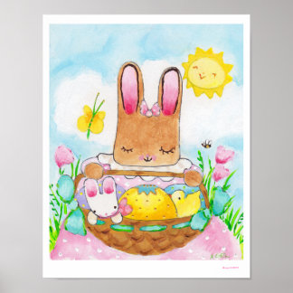 Póster de la cesta de Pascua de María