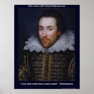 Póster de la cita de amor de Shakespeare Tame Snak