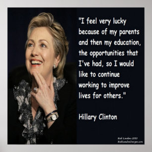 Póster de la cita de Hillary Clinton "Educación y