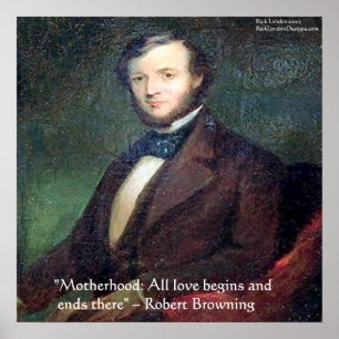 Póster de la cita de Robert Browning sobre la mate