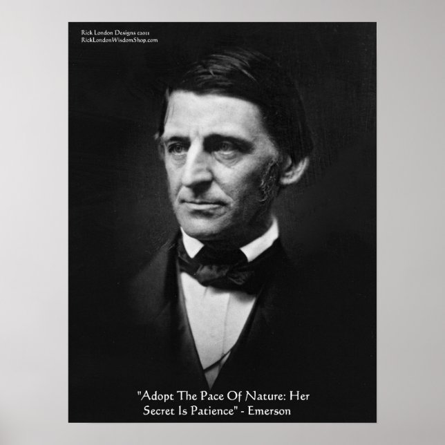 Póster de la cita de sabiduría de Emerson "Ritmo d (Frente)