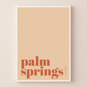 Póster de la ciudad del desierto Palm Springs Cali