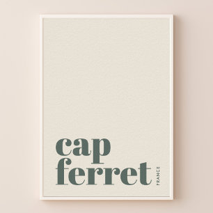 Póster de la ciudad moderna Cap Ferret Francia