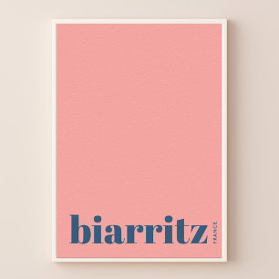 Póster de la ciudad moderna de Biarritz Francia
