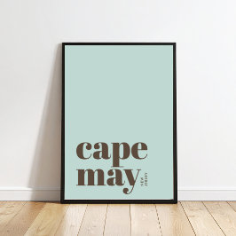 Póster de la ciudad moderna de Cape May Nueva Jers