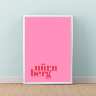 Póster de la ciudad moderna de Núremberg Alemania