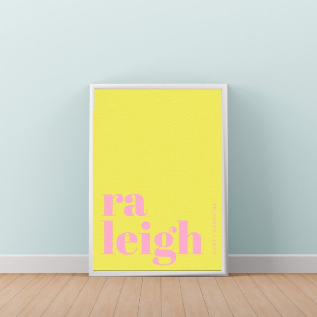 Póster de la ciudad moderna de Raleigh Carolina de (Subido por el creador)