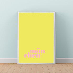Póster de la ciudad moderna Múnich Múnich Baviera