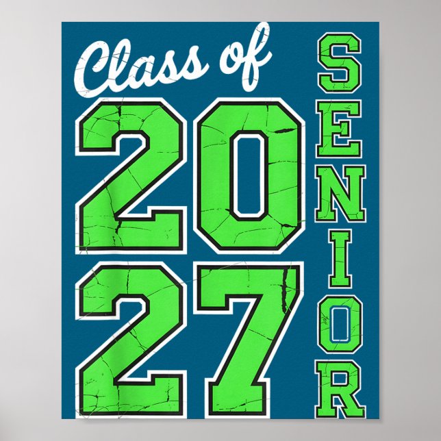 Póster De la clase 2027 Senior 27 High (Frente)