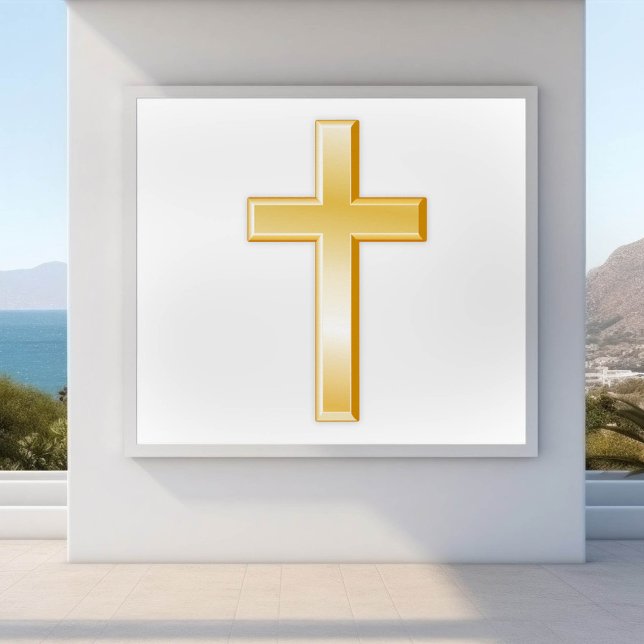 Poster de la Cruz Cristiana (The cross is a central symbol of the Christian faith. )