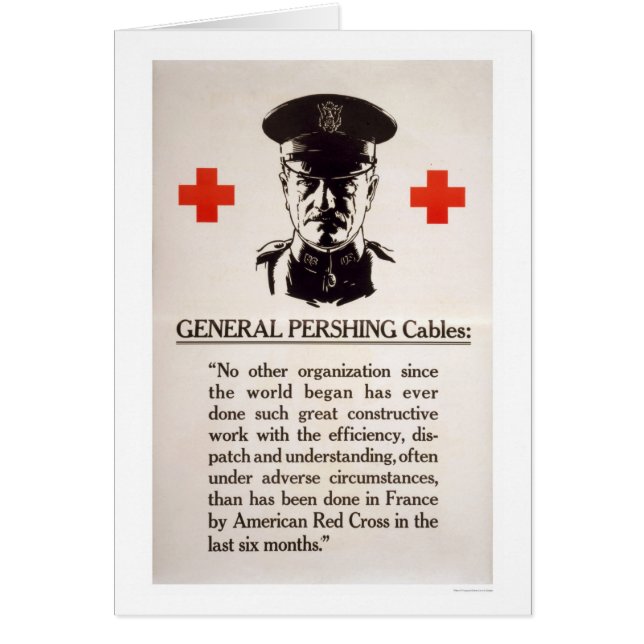 Poster de la Cruz Roja de general Pershing (Frente)