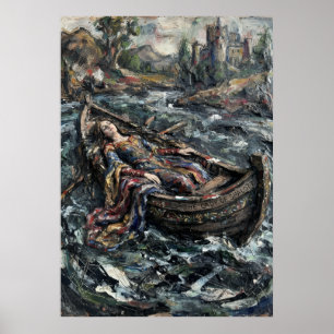 Póster de la dama del barco del río Charlotte
