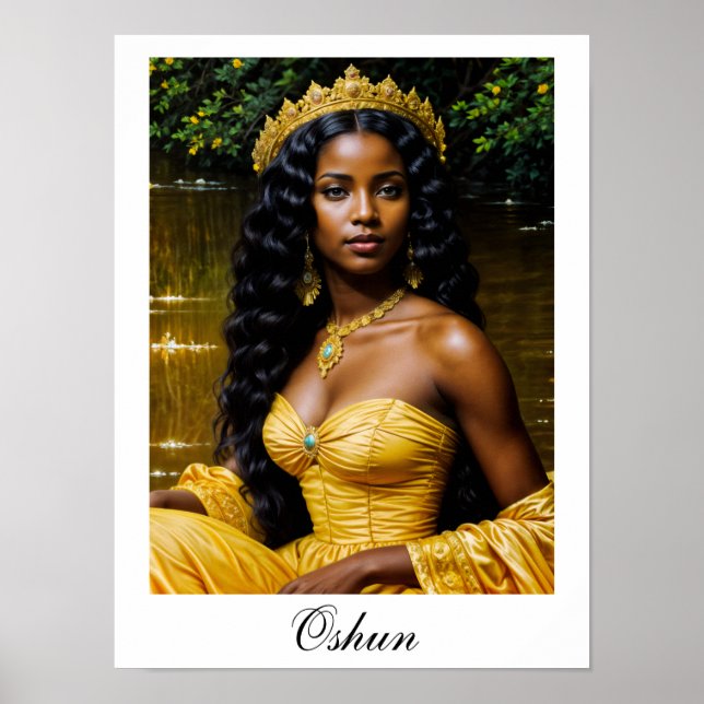 Póster de la diosa africana Oshun Orisha (Frente)