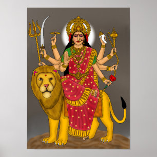 Póster de la diosa Durga