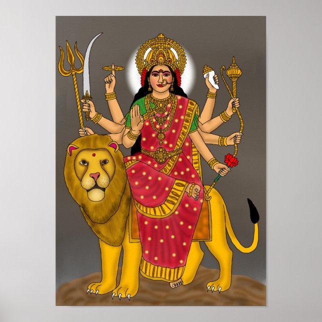 Póster de la diosa Durga (Frente)