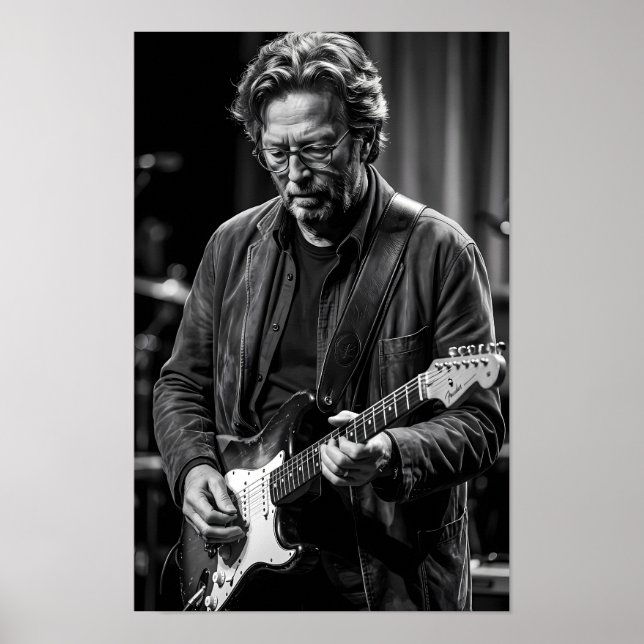 Póster de la ensoñación de guitarra de medianoche  (Frente)