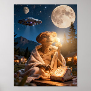 Póster de la escena de la llamada alienígena a cas
