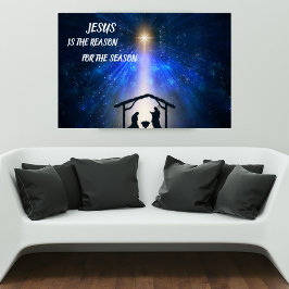 Póster de la escena de la Natividad Jesús es la ra