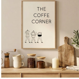 Póster de La Esquina del Café   Pared de Café Mini