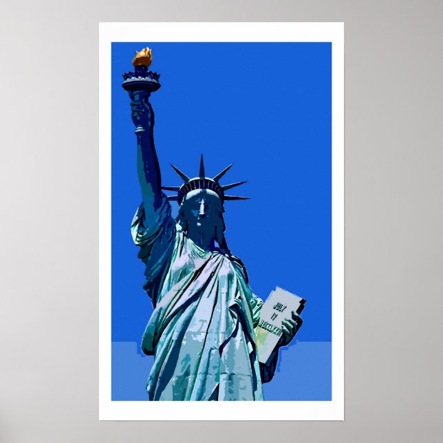 Poster de la Estatua de la Libertad del Arte Pop (Frente)