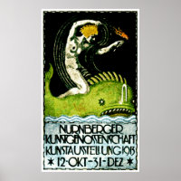 poster de la Exposición de Arte de Nurnberg Aleman