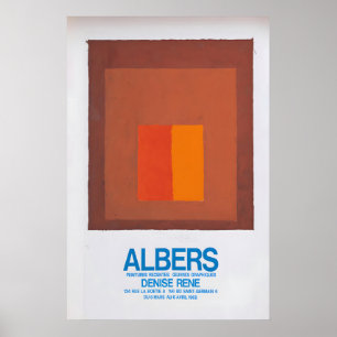 Póster de la exposición de Joseph Albers 1968 Arte