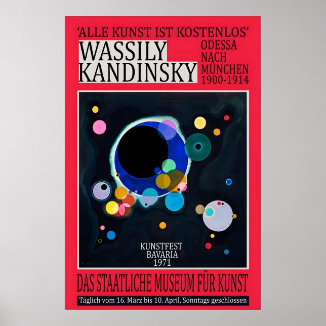 Póster de la exposición de Kandinsky 1971 Abstract (Frente)