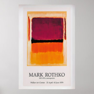 Póster de la exposición de Mark Rothko 1979 Vintag