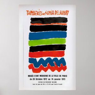 Póster de la exposición de Sonia Delaunay 1973 Art