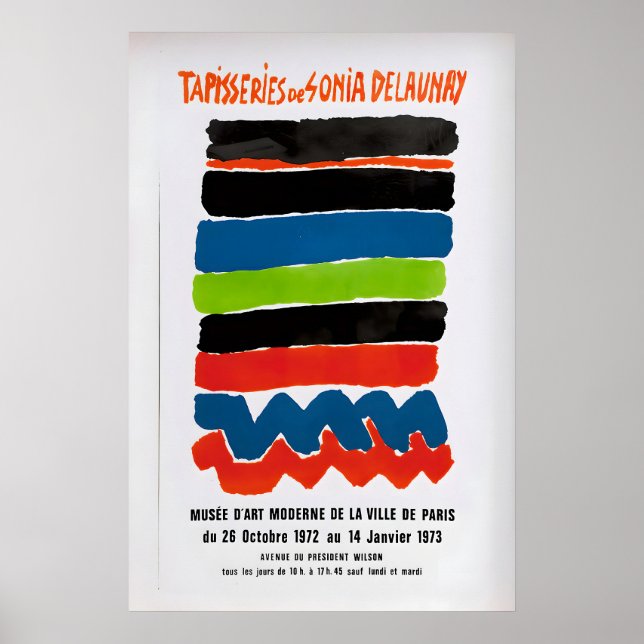 Póster de la exposición de Sonia Delaunay 1973 Art (Frente)