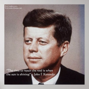 Póster de la famosa cita de JFK REpara el techo