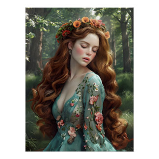 Poster de la Fantasía de la Princesa Forestal - Re