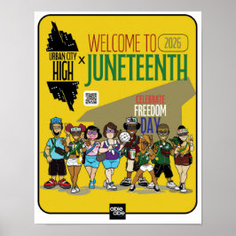 Póster de la festividad Juneteenth de Urban City H