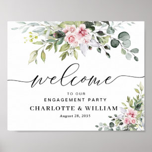 Póster de la Fiesta de Compromiso Eucalyptus Blush