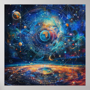 Póster de la galaxia cósmica