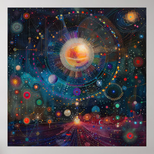 Póster de la galaxia cósmica