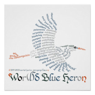 Poster de la garza azul del mundo