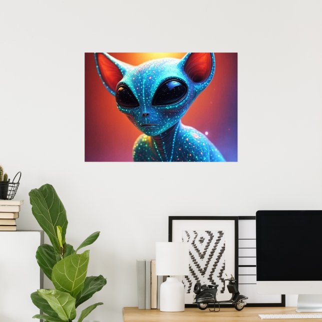 Póster De la gente de las estrellas IA Alienígenas (Oficina en casa)