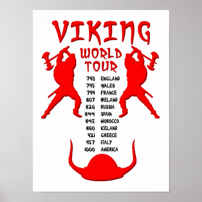 Póster de la gira mundial Viking (Frente)
