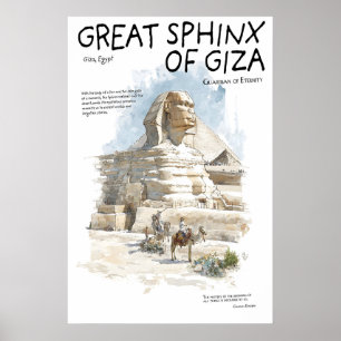 Póster de la Gran Esfinge  Giza Egipto Monumento  