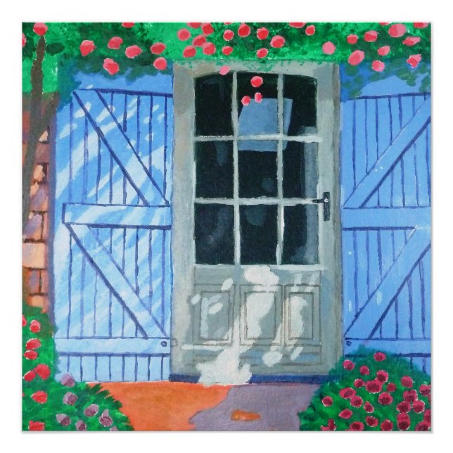Poster de la granja francesa Yard Glossy (Anverso)