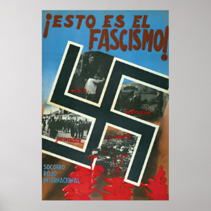 Póster de la Guerra Civil Española El fascismo es
