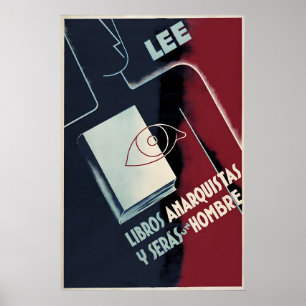 Póster de la Guerra Civil Española LEE Los libros 